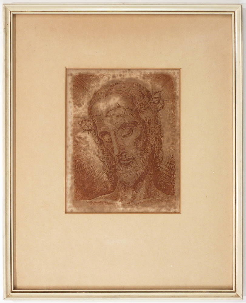 christushoofd met doornenkruis