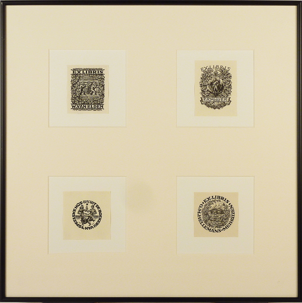 W.van Elden - F.A.Möller - 't speelske Hûs ( boerderij van V.W. Valk op terschelling ) - G.M.Hellemans - Meihuizen