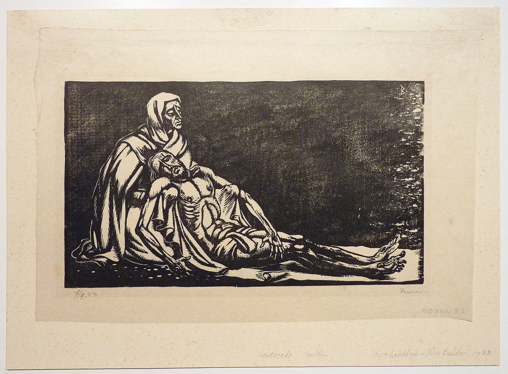 bewening van christus houtsnede 1933