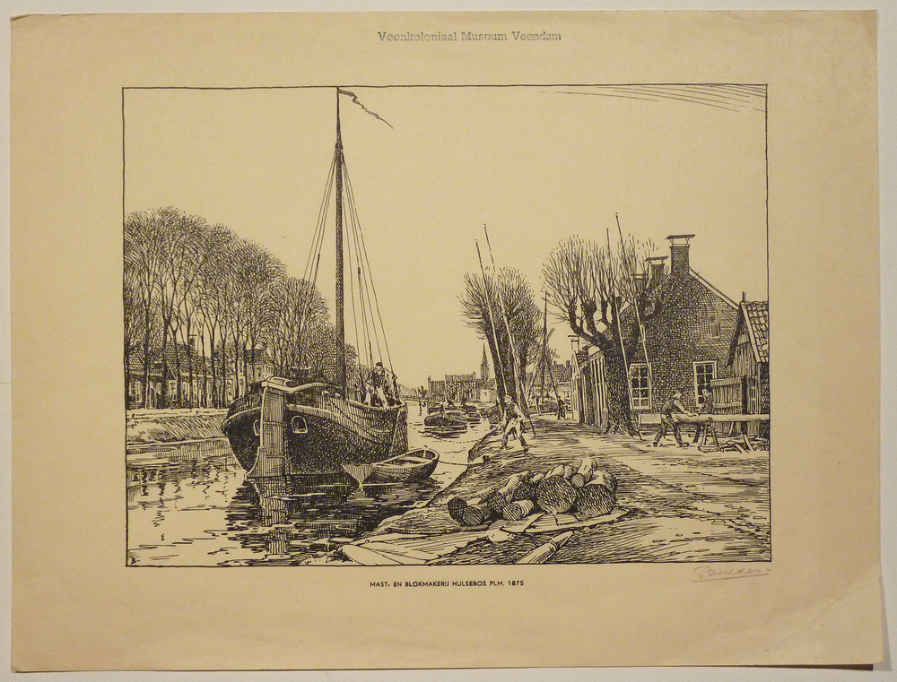 mast en blokmakerij Hulsebos 1875 te Hoogezand