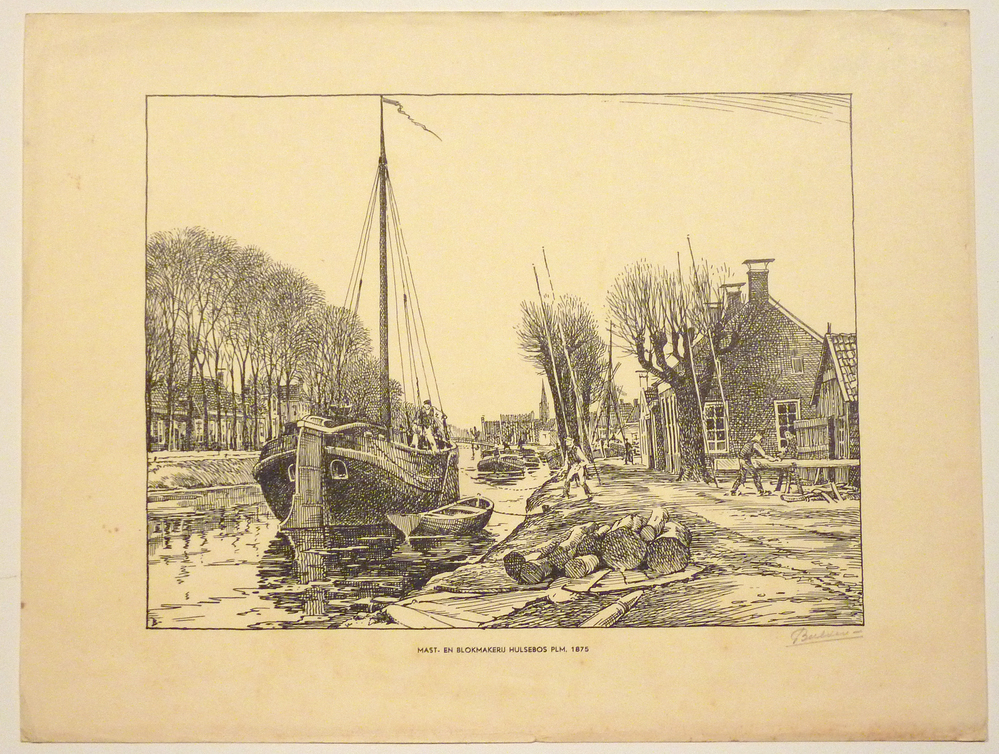 mast en blokmakerij Hulsebos 1875 te Hoogezand
