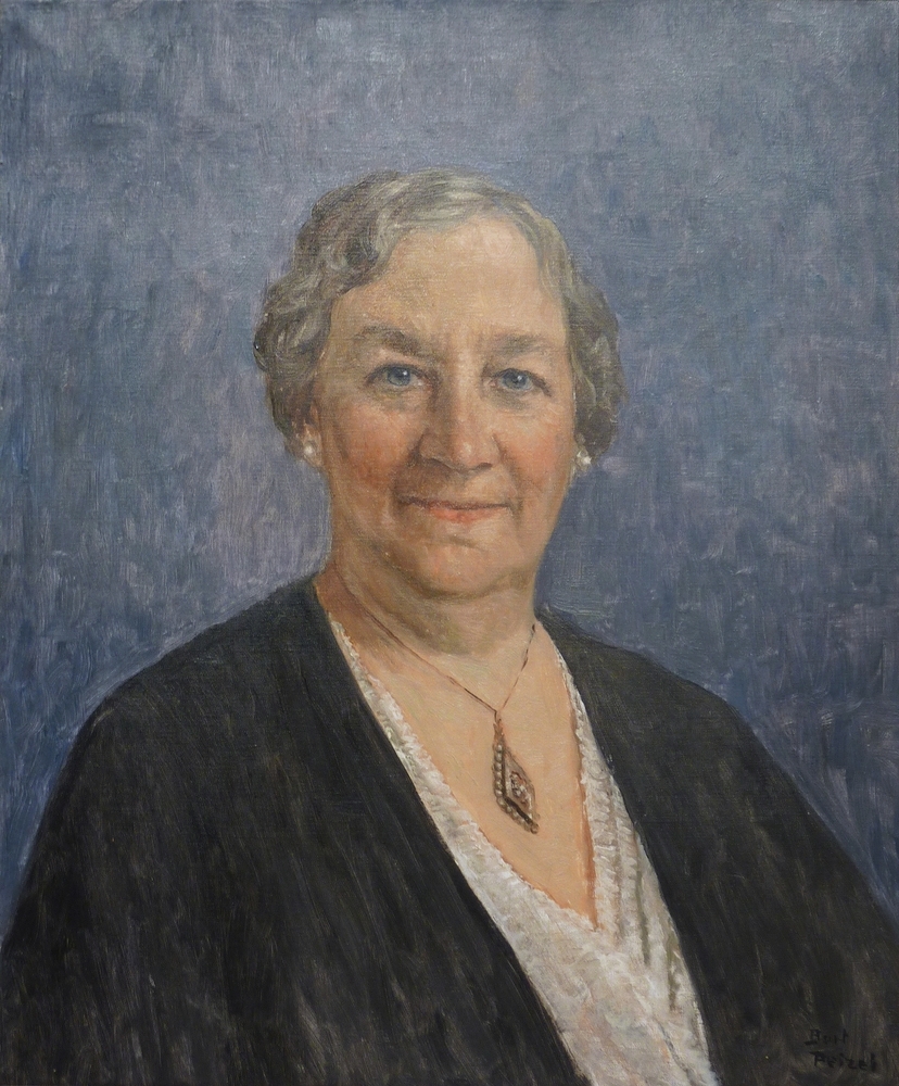 Gerharda Caroline Frederica (Grada) Wilkens - Poulie, echtgenote van Volkert Jan Arnolt Wilkens, geboren 17 augustus 1869 te Veendam , overleden 20 februari 1949 te Veendam.