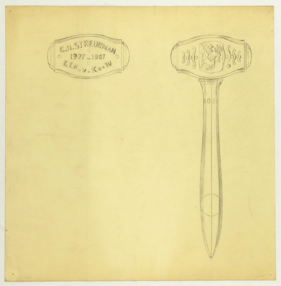 ontwerp voorzittershamer Streurman HVK 01430