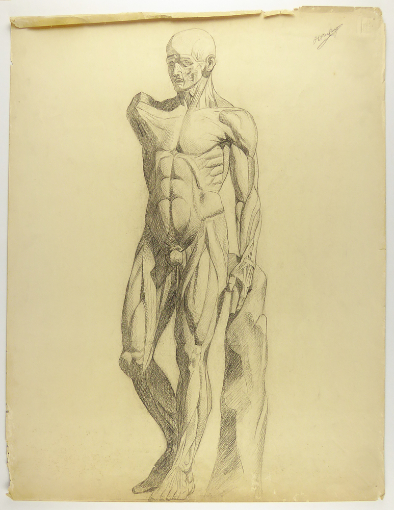 gestilleerde naakte man