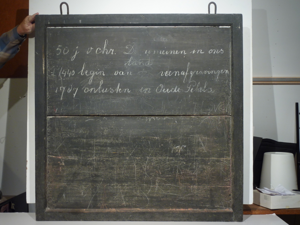 rechthoekige leistenen schoolbord met 2 bevestigingsbeugels