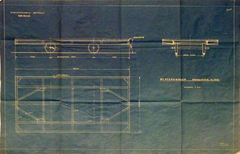 stroocartonfabriek Brittannia Oude Pekela plateauwagen draagver 6 ton