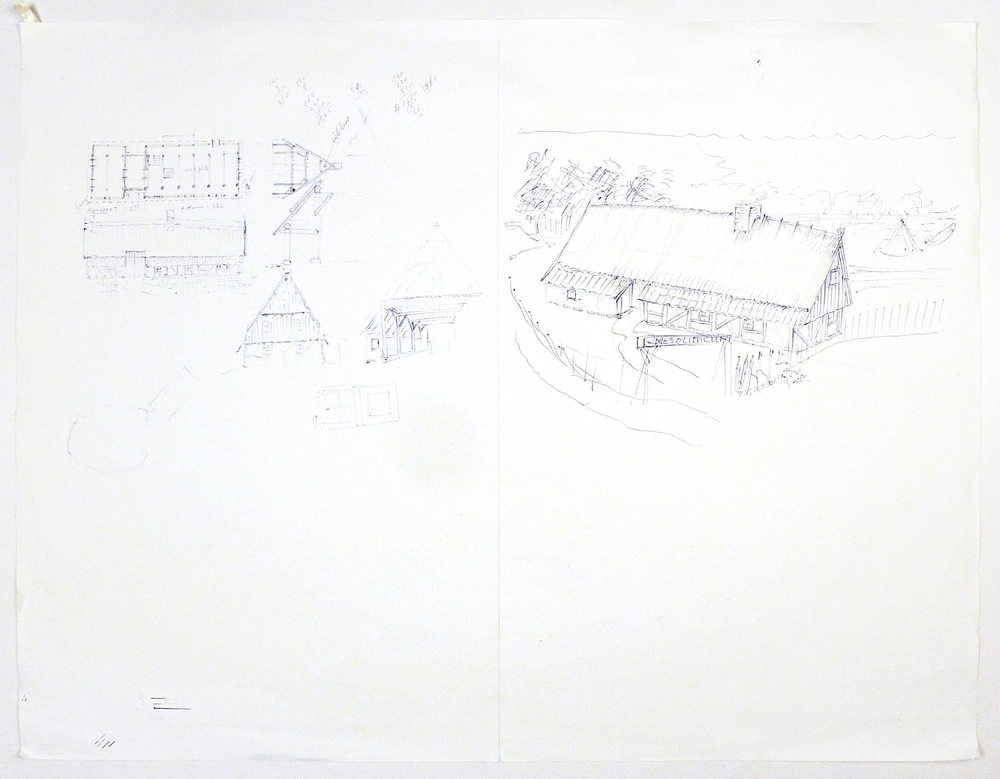 voorontwerp mesolitisch kamp vpor de experimentele werkgroep prehistorie