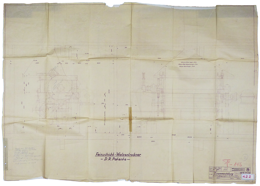 bruin kleurige rechthoekige papier met bruine opdruk Zusammenstellung Feinsicht - Walzentrockner 1250 x 2400