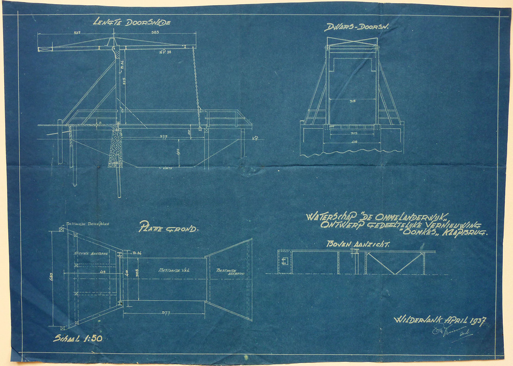 waterschap de ommelanderwijk Ontwerp gedeeltelijke vernieuwing Oomkes Klapbrug