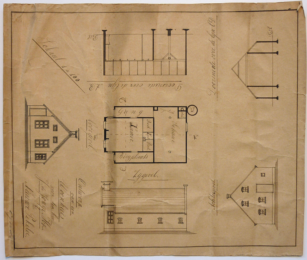 ontwerp van een woonhuis voor de heer J.de Jonge Hzn te Nieuwe Pekela