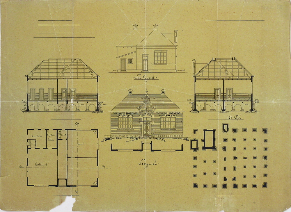 west.zijgevel voorgevel bewaarschool