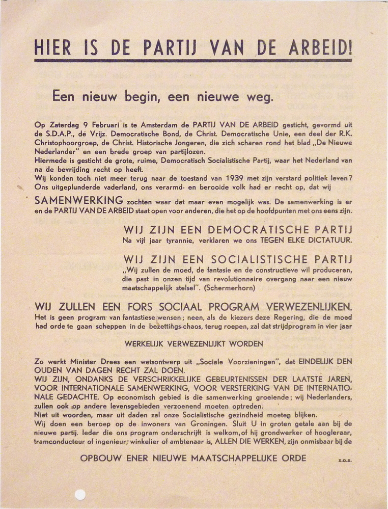 hier is de partij van de arbeid