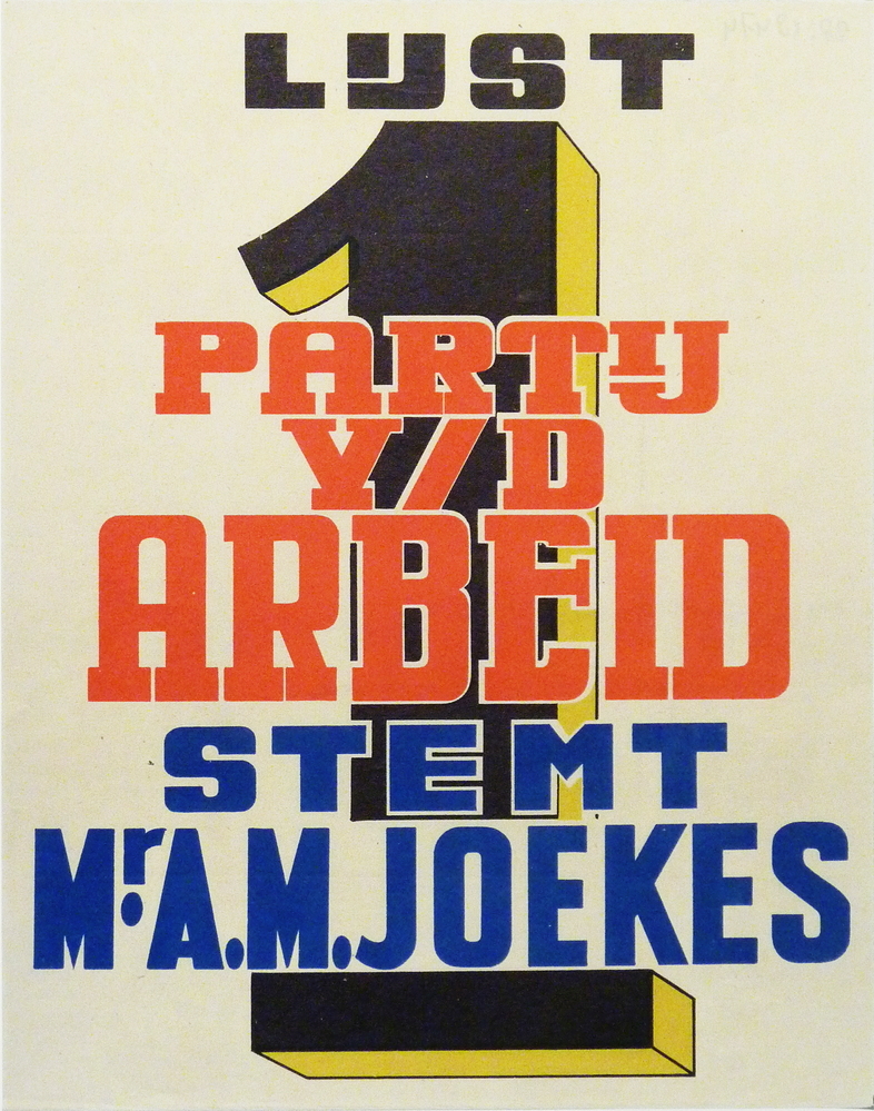 lijst 1 partij van de arbeid stemt Mr A.M.Joekes