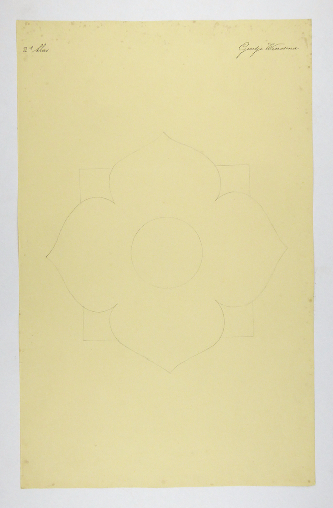 vierdelige bloemblad in vierkant