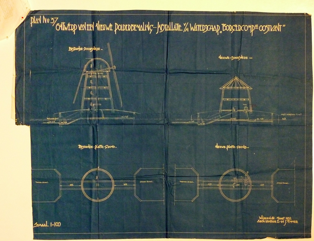 plan no 37 ontwerp van een nieuwe polderbemaling installatie voor het waterschap borgercompagnie oostkant
