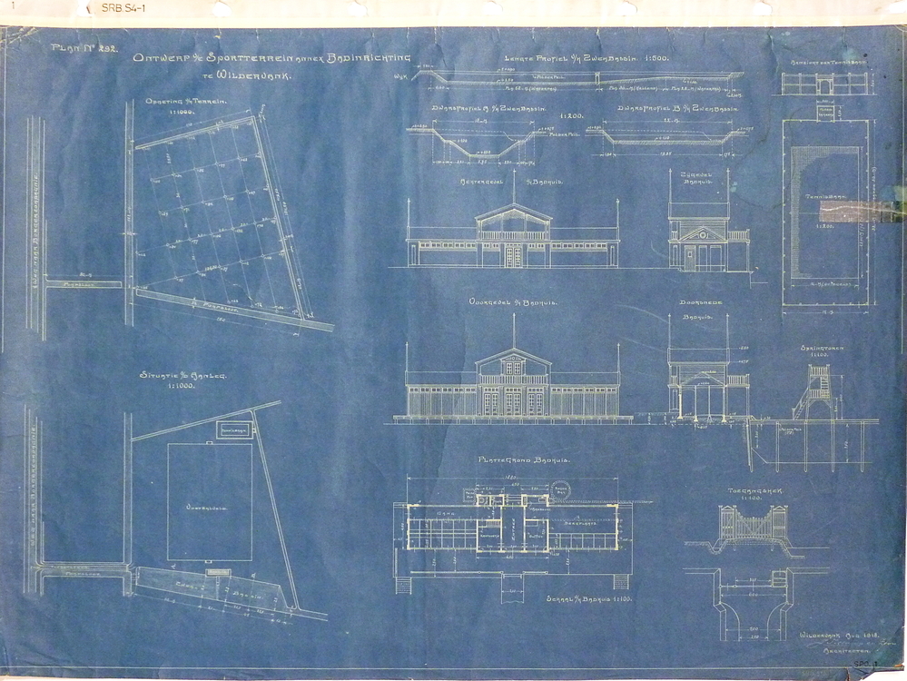 plan no 22 ontwerp sportterrein annex badinrichting te Wildervank