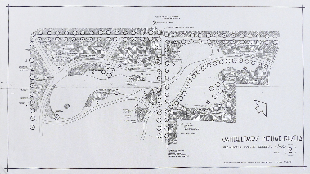 wandelpark Nieuwe pekela restauratie tweede gedeelte 1 : 500 blad 2