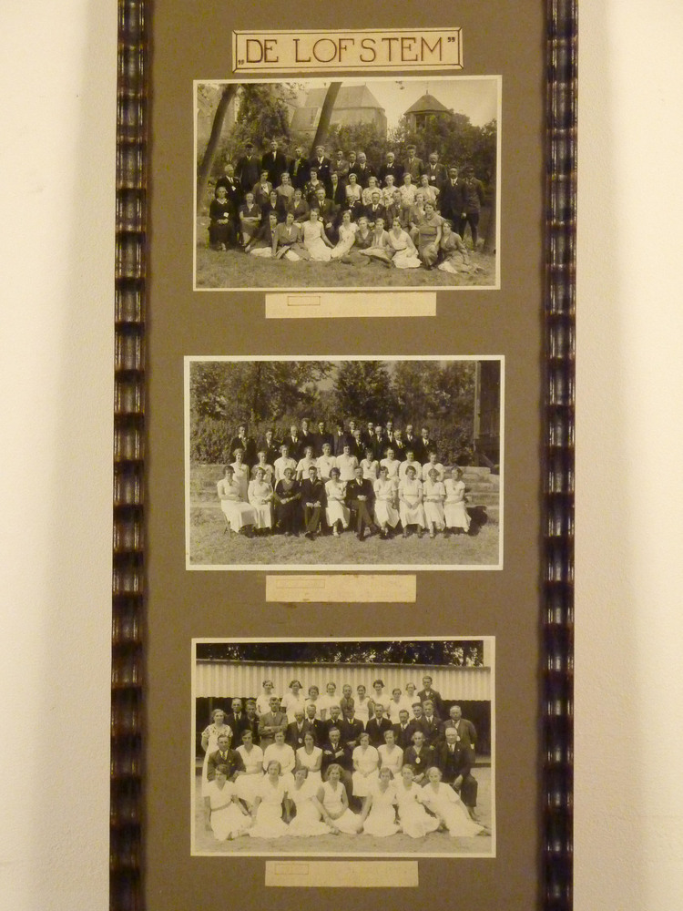 3 luik met foto's van kerkkoor De Lofstem Vianen 15 juli 1933 Hoofddorp 7 juli 1934 Zeist 31 juli 1935