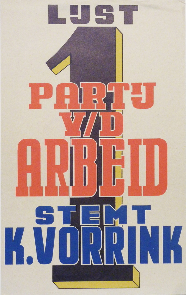 lijst 1 partij van de arbeid stemt K Vorrink