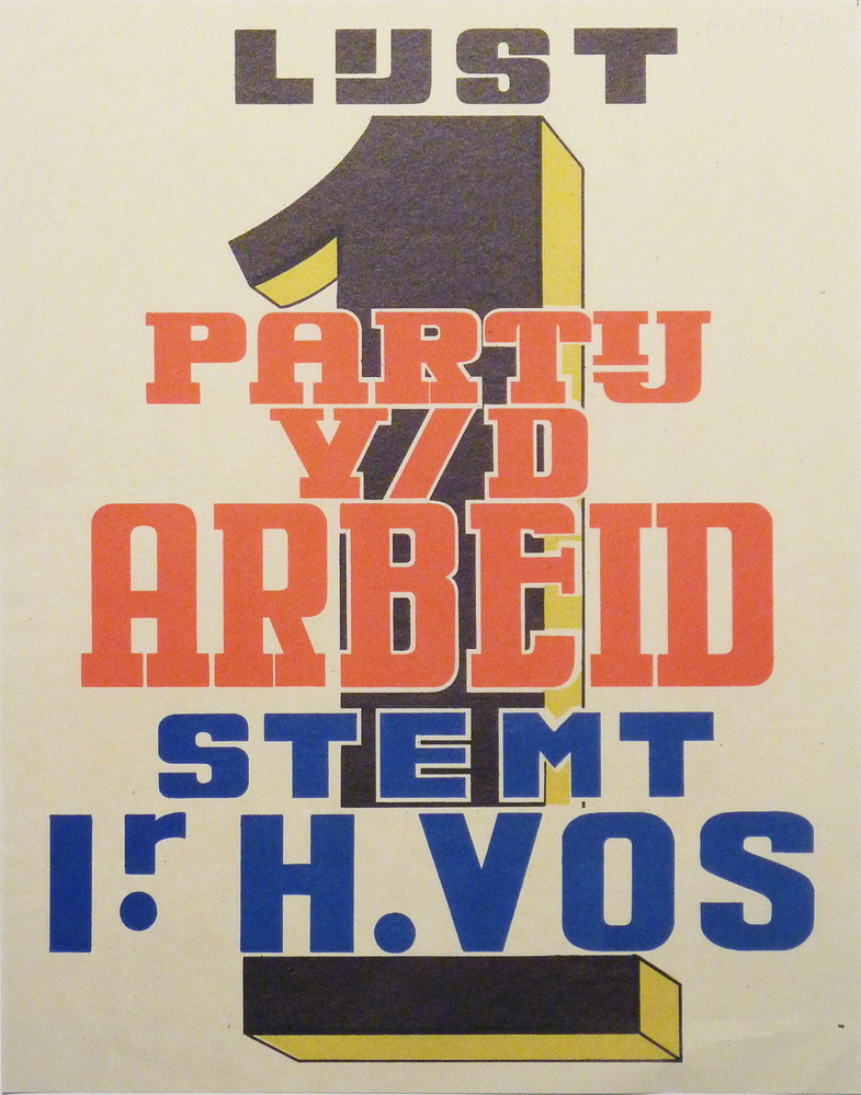 lijst 1 partij van de arbeid stemt I.r. H Vos