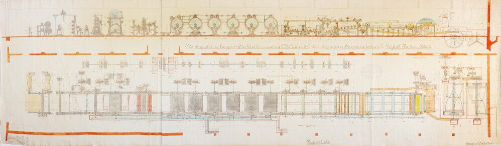 Montageplan Langsieb - strokartonmachine 2250