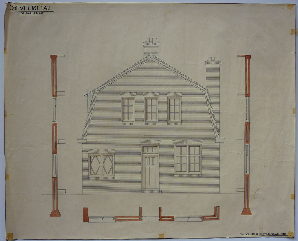 geveldetail schaal 1:20