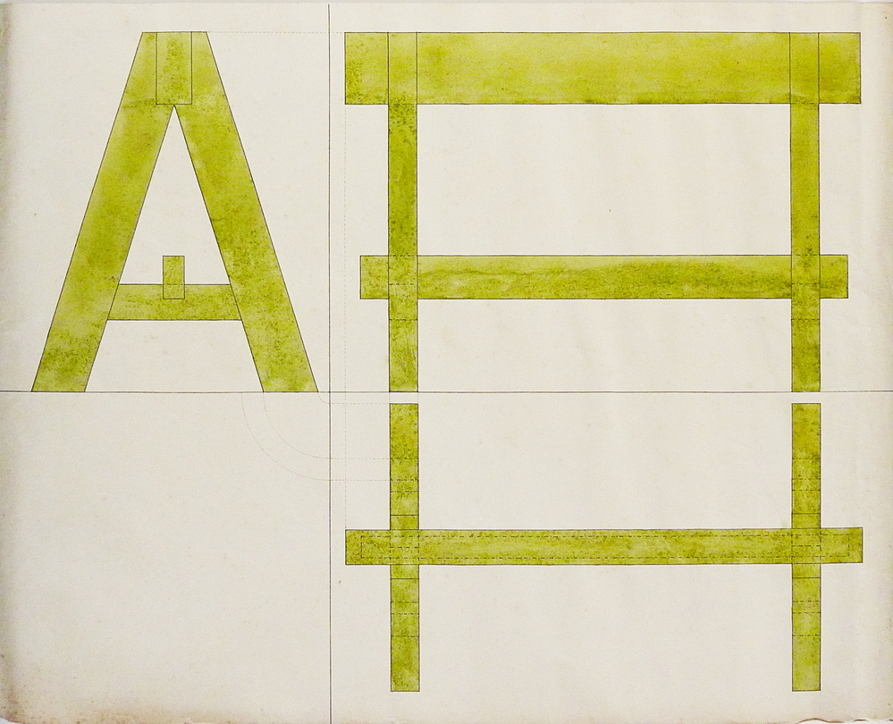 soort werktekening voor hek of balken constructie