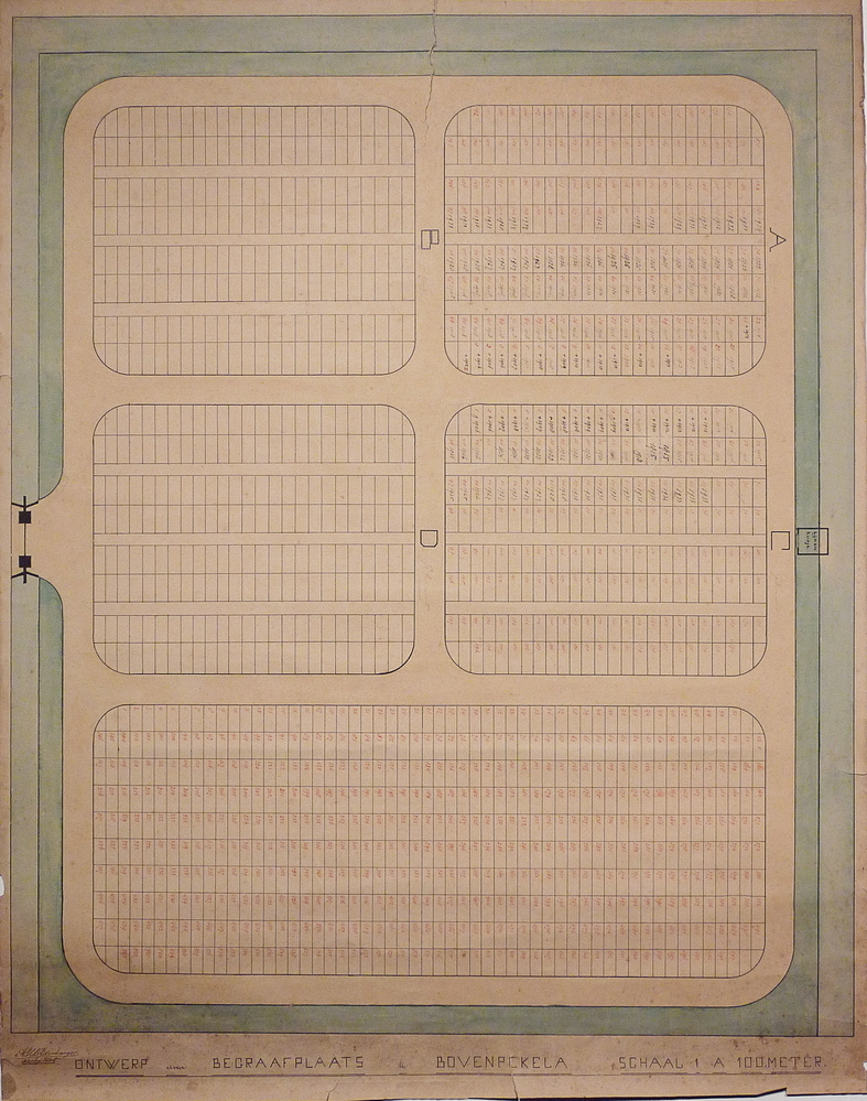 Ontwerp begraafplaats Boven Pekela.