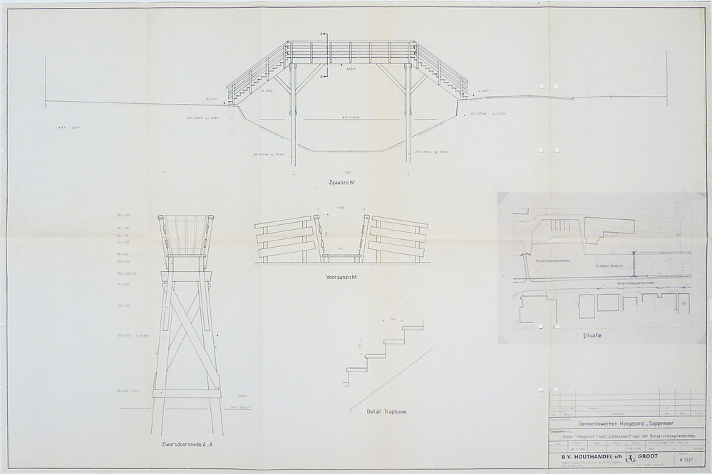 Hooghoudt nabij scheepswerf over het Borgercompagniesterdiep