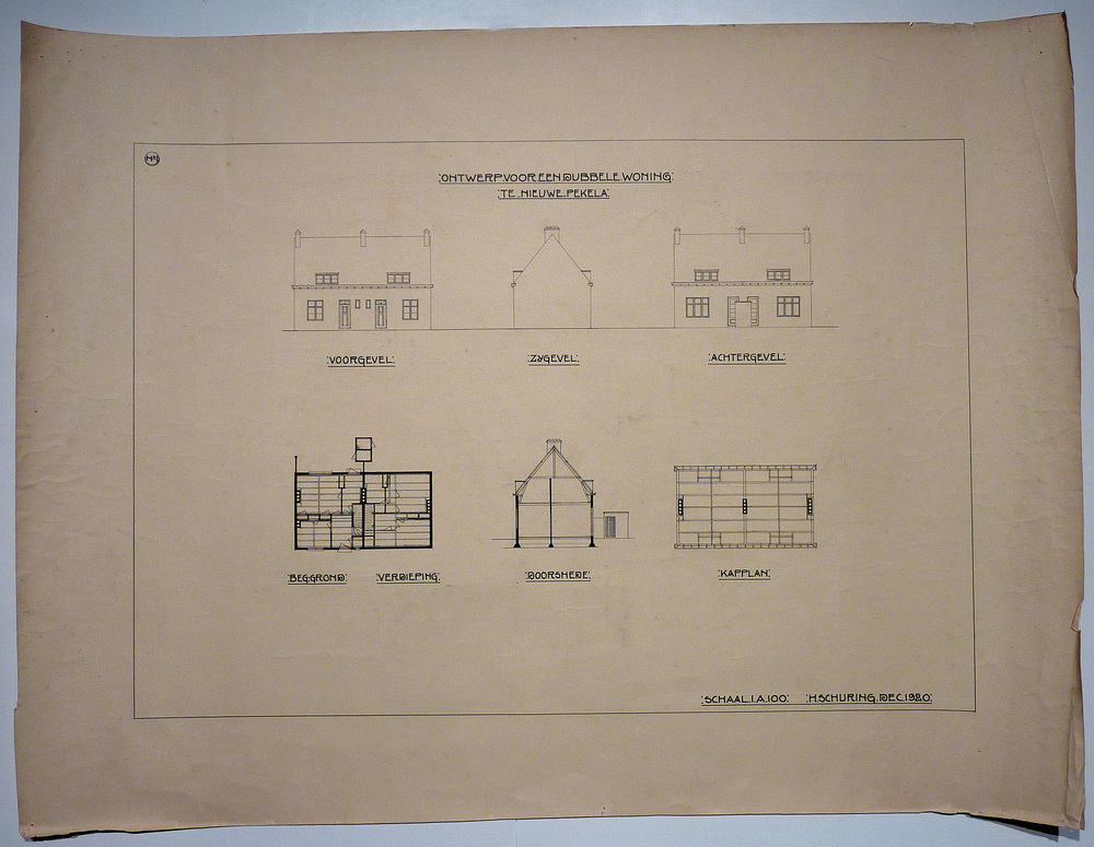 ontwerp voor een dubbele woning te Nieuwe Pekela