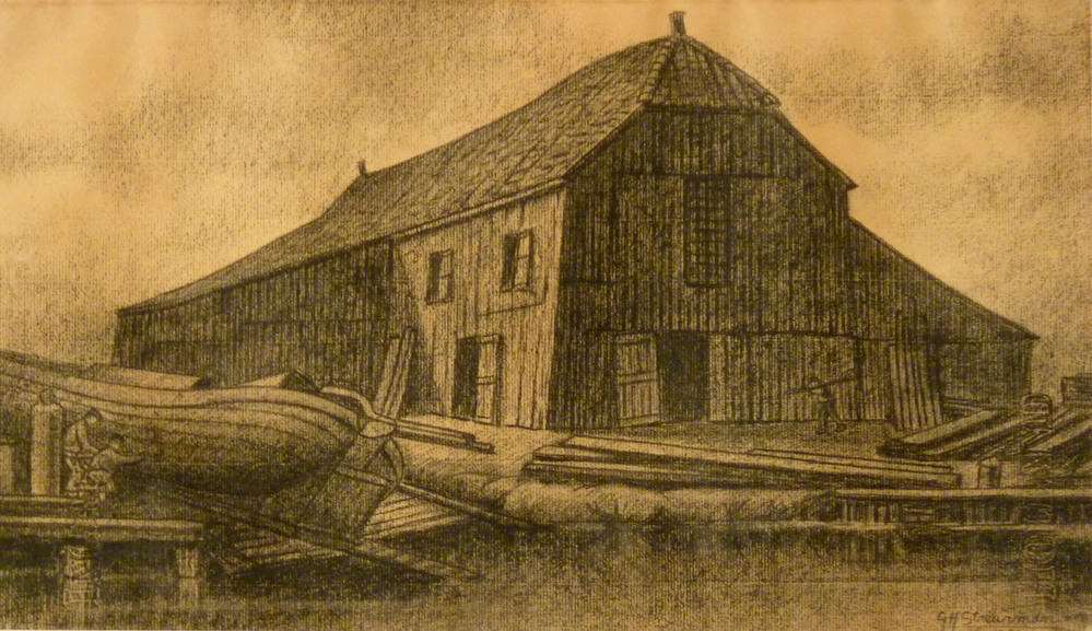 Op de werf aan het Beneden Dwarsdiep te Veendam