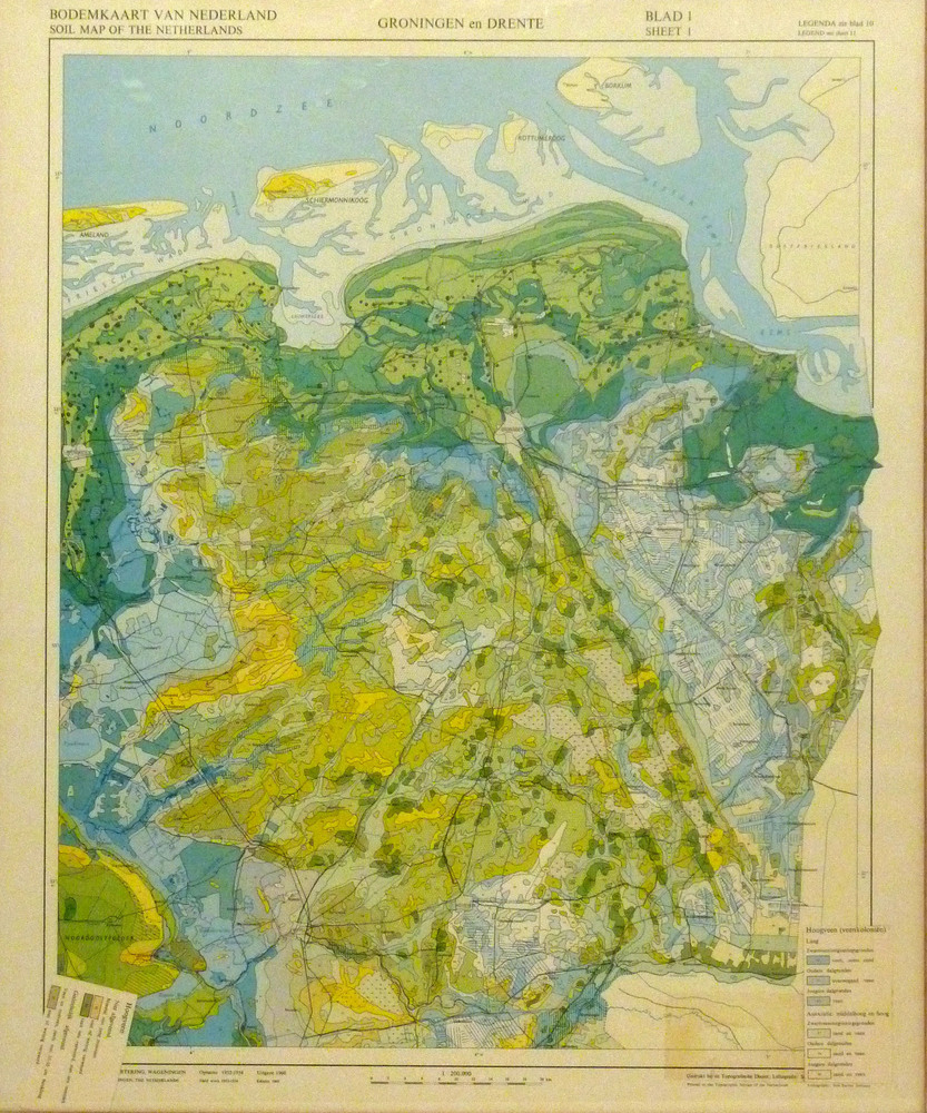 Bodemkaart van Nederland Groningen en Drenthe Blad 1