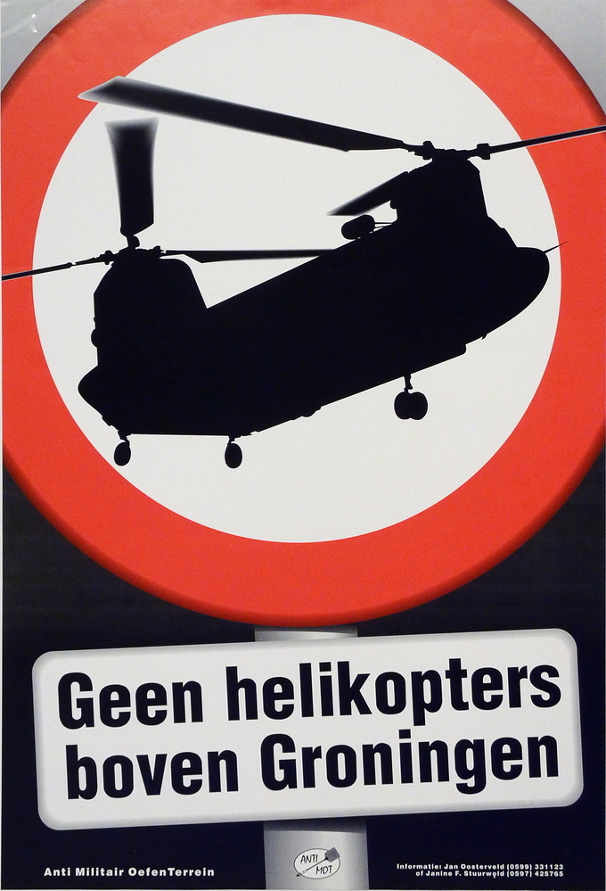 geen helikopters boven groningen anti militair oefenterrein