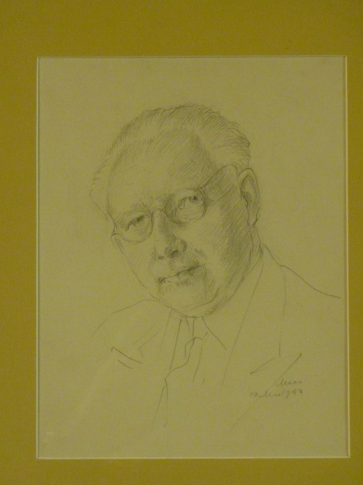 portrettekening voorstelllende Geert Hendrik Streurman