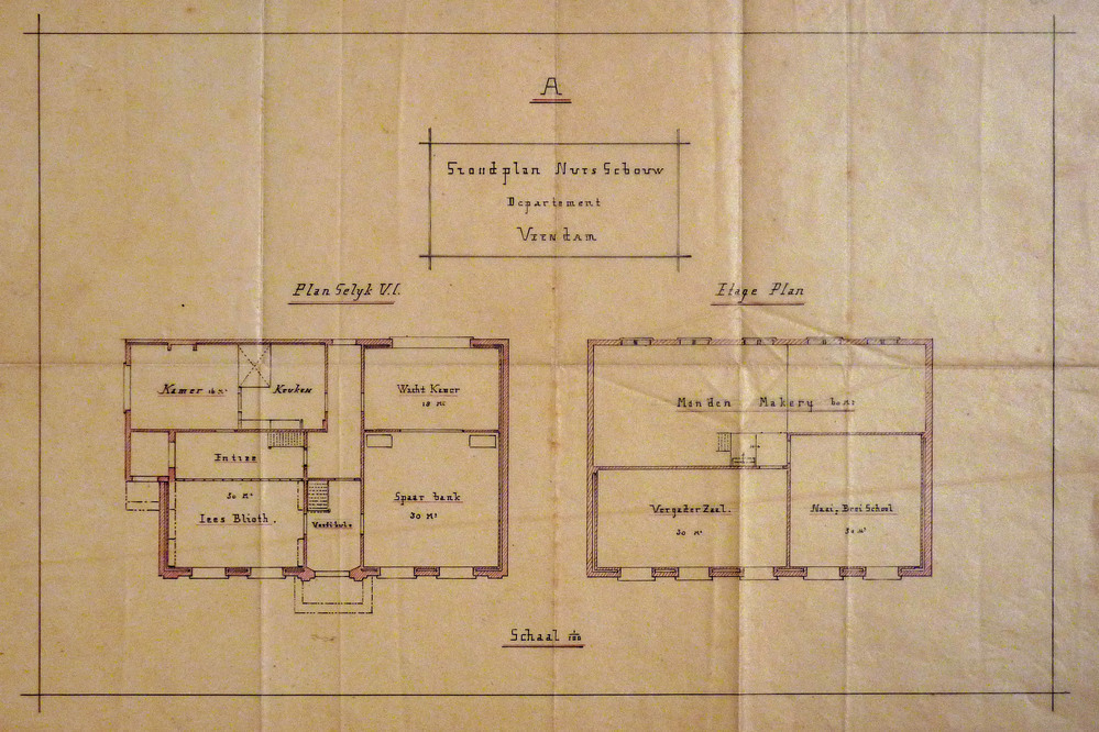 A grondplan nutsgebouw departement veendam