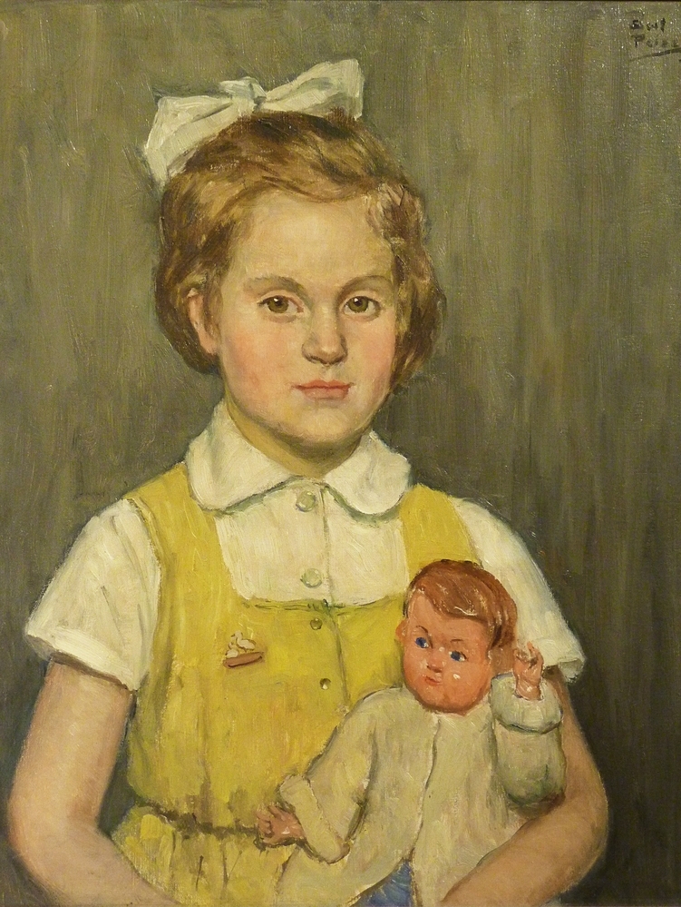 onbekend meisje met pop