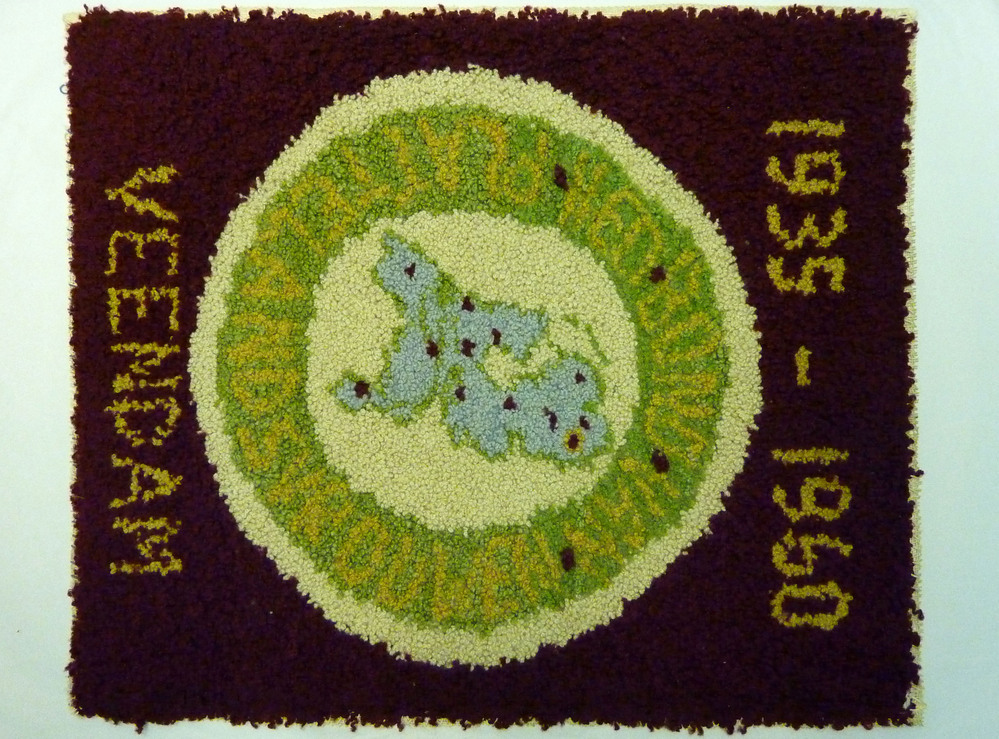 Landkaart van Nederland, 25 jaar bond van plattelandsvrouwen veendam 1935 - 1960