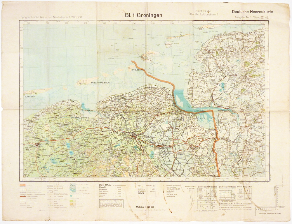 topografische karte der niederlande BI 1 Groningen