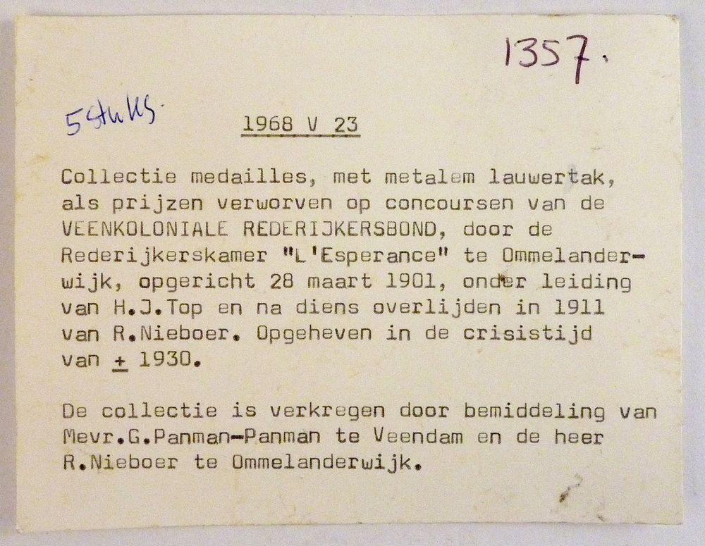 prijs uitgereikt door rederijkersverbond