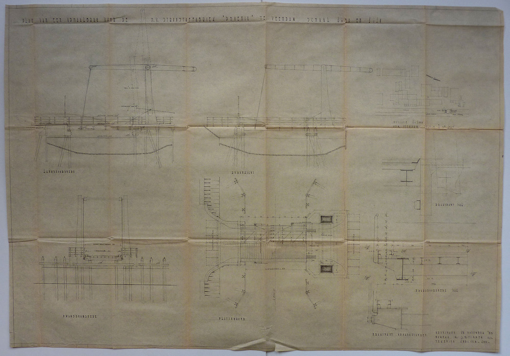 plan van een ophaalbrug voor de NV Stroostoffabriek Phoenix te Veendam