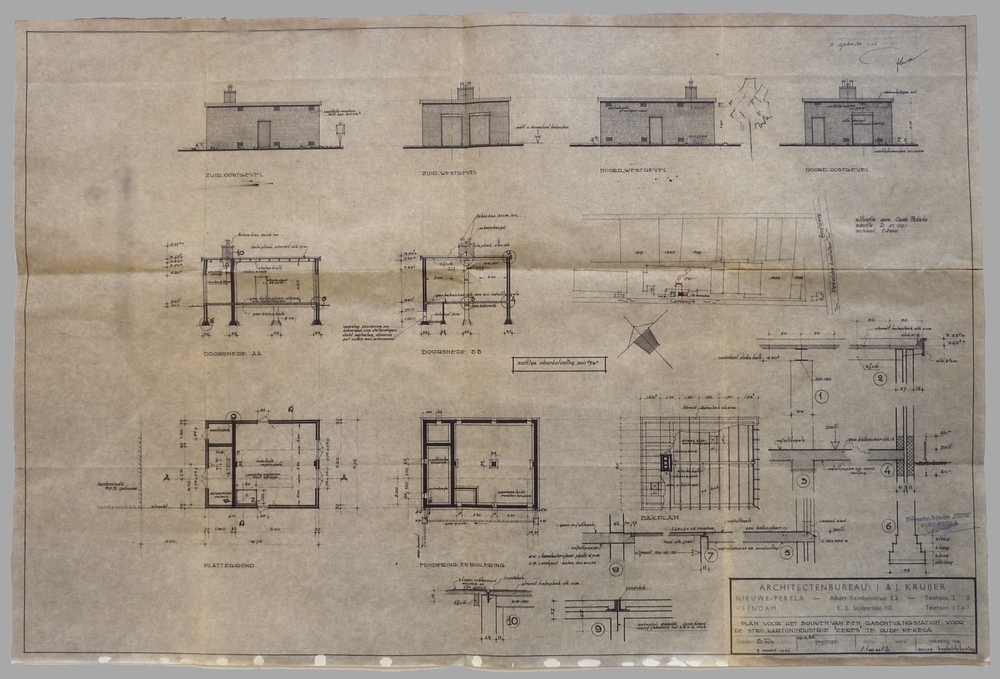 plan voor het bouwen van een gasontvangstation voor de strokartonindustrie ceres te oude pekela / 13