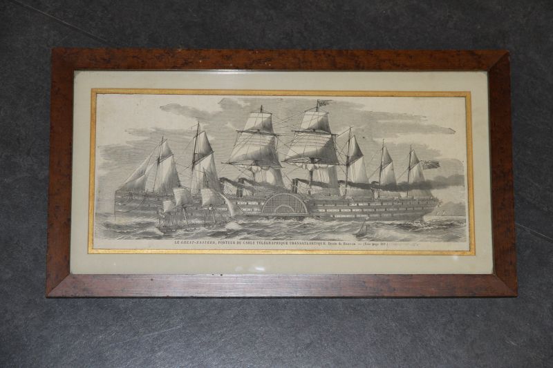Gravure stoomschip Great Eastern