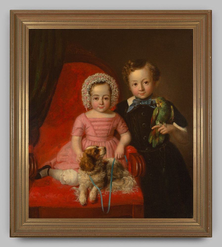 Portret van een jonge Barend Dirk van Starckenborg van Straten en zijn jongere zuster