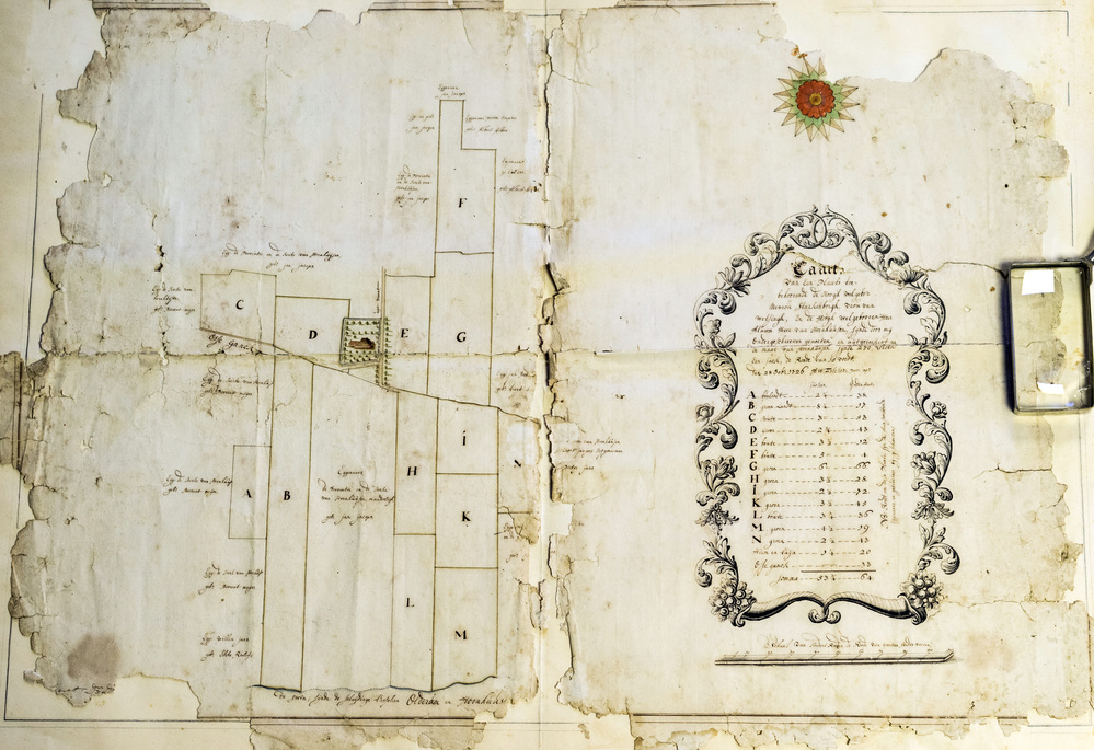 Landkaart Folckers 1726