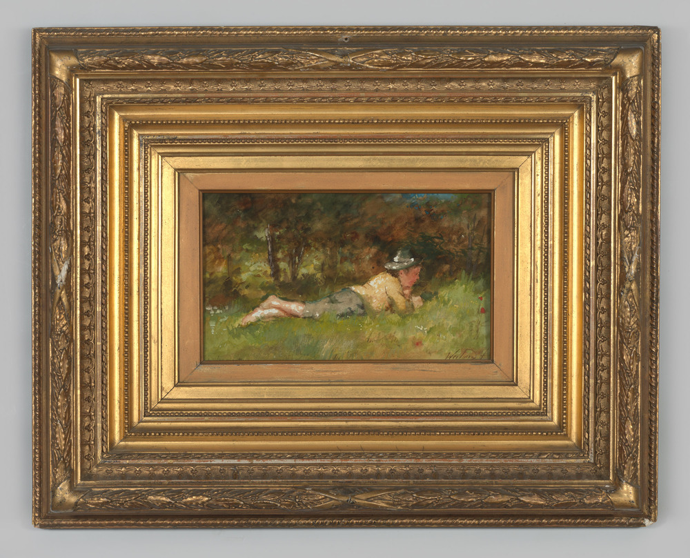 Man liggend in het gras