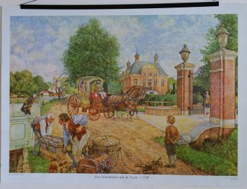 Een buitenplaats aan de Vecht +- 1740