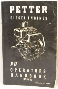 Petter diesel engines PH operators handbook issue 16
