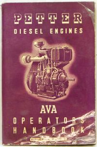 Petter diesel engines AVA operators handbook