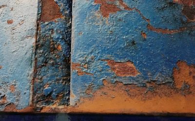 Scheepswand met roest